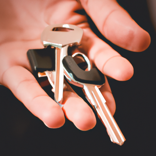 תמונה של אדם מחזיק סט מפתחות, המייצגת את חשיבות בחירת המנעולן הנכון.
